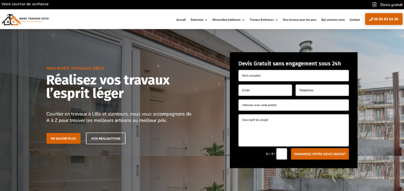 exemple-siteweb réalisation d'un site de rénovation